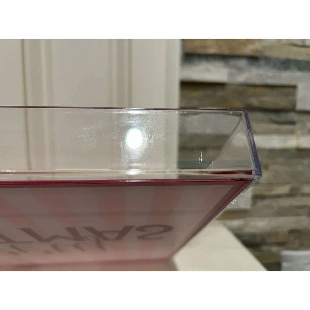 Ashland Berry Jolly Christmas Tray Pink Red White Plastic Glossy 16x11x1.5”